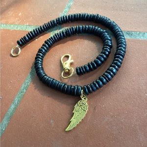 Men’s/Unisex Coconut Chips with Angels Wing Necklace 😇